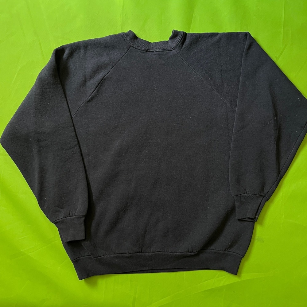 VTG Purple Montana Cowboy Horse Western Graphic Sweatshirt Black Large 90s USA - Picture 3 of 5